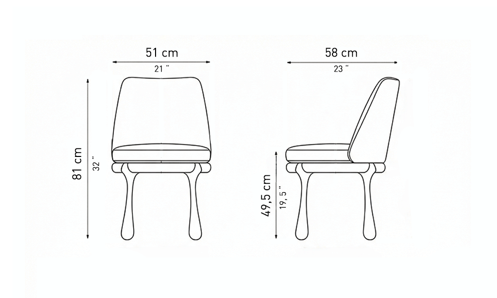 Image of the main dimensions of the product